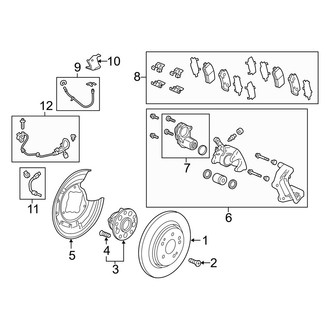 Acura OE - Rear Suspension - Brake Components