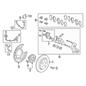 Acura OE - Rear Suspension - Brake Components (SH-AWD)