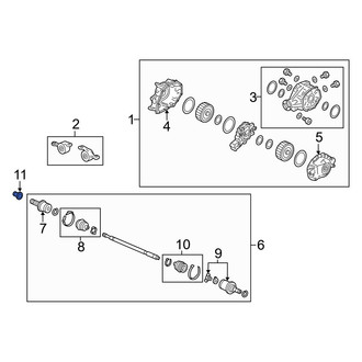 Acura OE - Rear CV Joint Nut