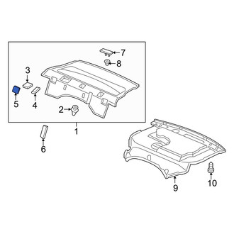 Acura OE - Rear Right Package Tray Access Cover