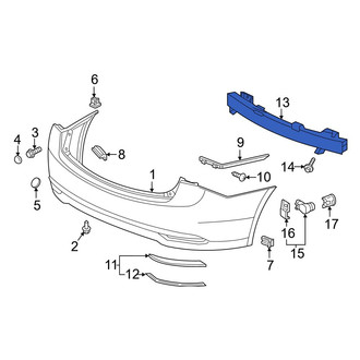 Acura OE - Rear Bumper Impact Bar