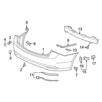 Acura OE - Rear Bumper - Bumper & Components