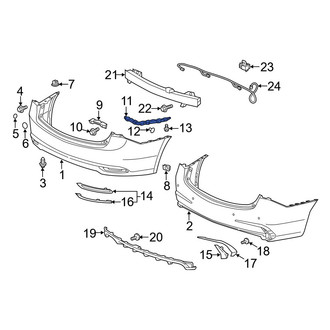 Acura OE - Rear Left Bumper Cover Support Rail