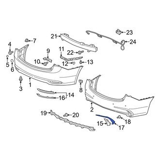 Acura OE - Front Left Bumper Trim