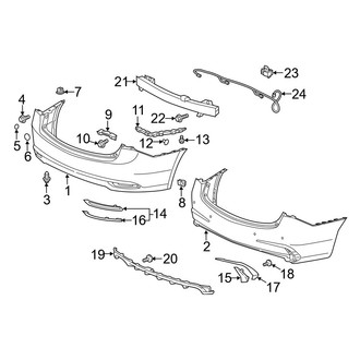 Acura OE - Rear Bumper - Bumper & Components