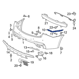 Acura OE - Rear Right Bumper Cover Support Rail