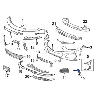 Acura OE - Front Left Bumper Trim