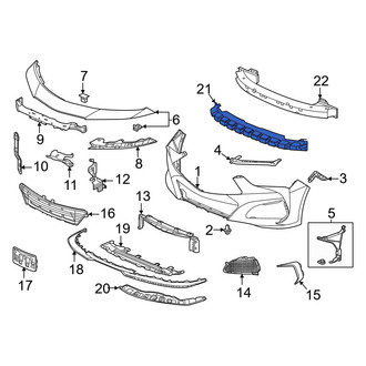 Acura OE - Front Bumper Impact Absorber