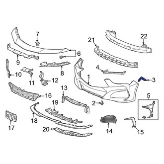 Acura OE - Left Bumper Cover Spacer