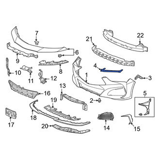 Acura OE - Left Bumper Cover Bracket
