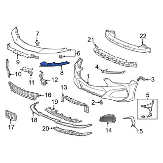 Acura OE - Front Left Bumper Cover Support Rail
