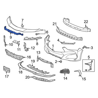 Acura OE - Front Center Bumper Cover Support Rail