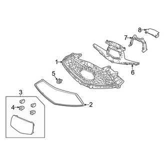 Acura OE - Front Bumper & Grille - Grille & Components