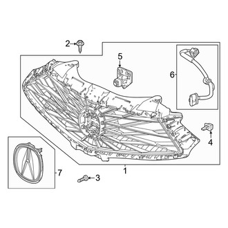Acura OE - Front Bumper & Grille - Grille & Components