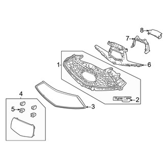 Acura OE - Front Bumper & Grille - Grille & Components (Type S)