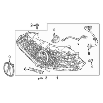 Acura OE - Front Bumper & Grille - Grille & Components (Type S)