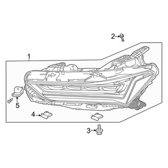 Acura OE - Front Lamps - Headlamp Components