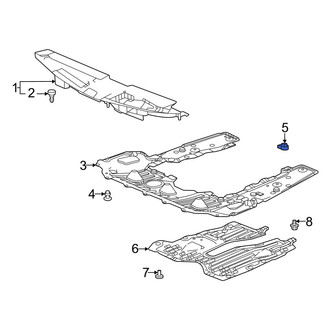 Acura OE - Radiator Support Splash Shield Nut