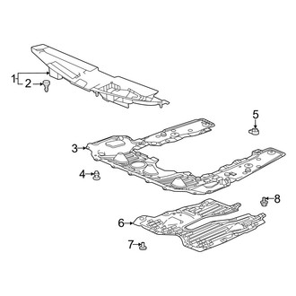 Acura OE - Radiator Support - Splash Shields