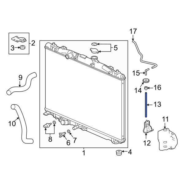 Engine Coolant Reservoir Hose