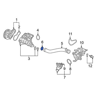 Acura OE - Engine Water Pump Outlet Pipe O-Ring