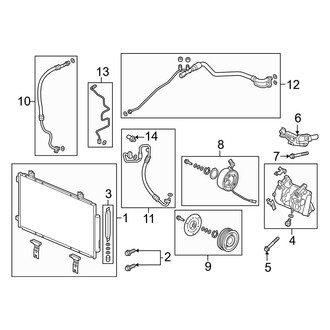 Acura OE - Air Conditioner & Heater - Condenser, Compressor & Lines