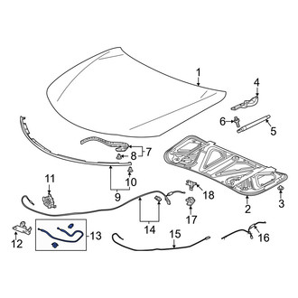 Acura OE - Front Forward Hood Release Cable