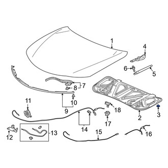Acura OE - Hood Insulation Pad Clip