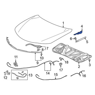 Acura OE - Front Left Hood Hinge