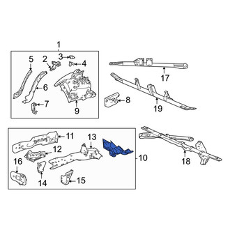 Acura OE - Front Left Frame Side Member Assembly