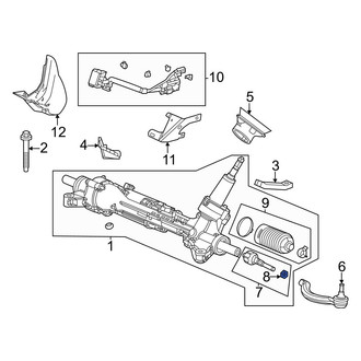 Acura OE - Inner Steering Tie Rod Nut