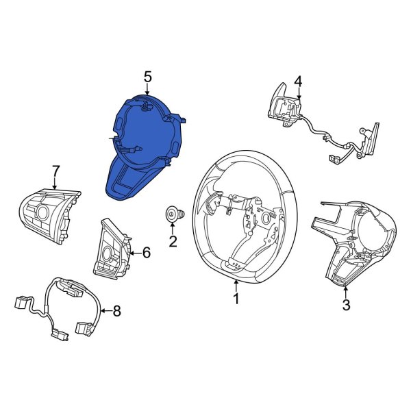 Acura OE 78501TGVA12ZA Steering Wheel Trim