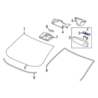 Acura OE - Front Interior Rear View Mirror Mounting Base