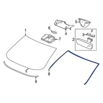 Acura OE - Front Upper Windshield Molding