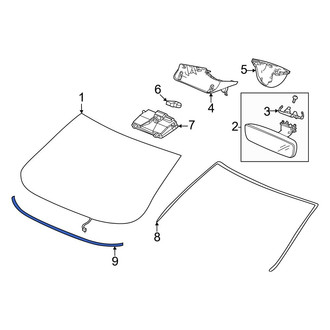 Acura OE - Front Lower Windshield Molding