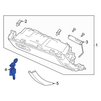 Acura OE - Front Glove Box Lock Kit