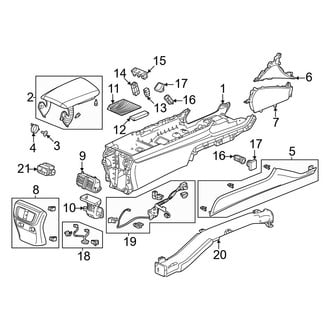 Acura OE - Center Console (Rear Section)