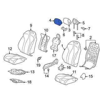 Acura OE - Front Left Headrest Cover