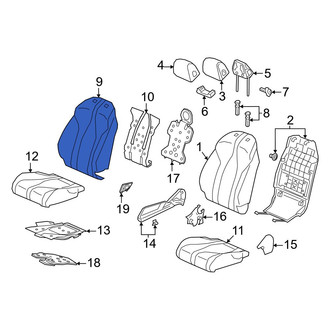 Acura OE - Front Right Seat Back Cushion Cover