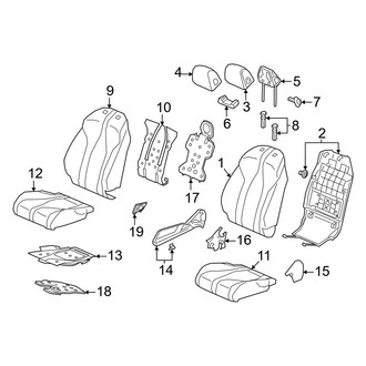 Acura OE - Seats & Tracks - Passenger Seat Components (Type S)