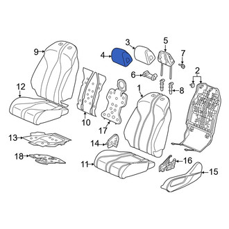 Acura OE - Front Right Headrest Cover