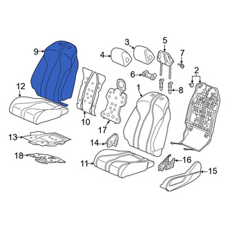 Acura OE - Front Left Seat Back Cushion Cover