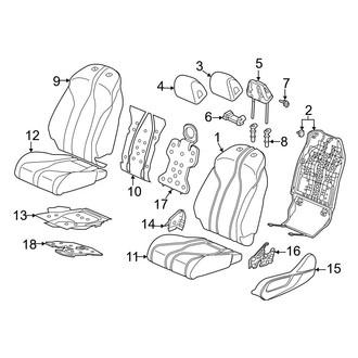 Acura OE - Seats & Tracks - Driver Seat Components (Type S)