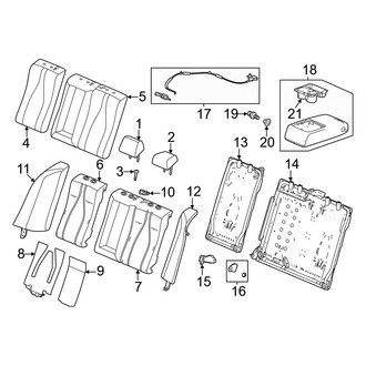 Acura OE - Seats & Tracks - Rear Seat Components (Seat Back Components), (Type S)