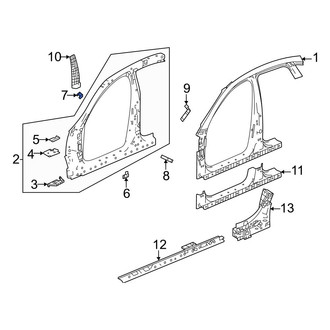 Acura OE - Upper Body A-Pillar Reinforcement Anchor Plate