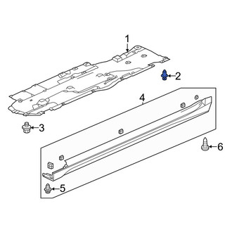 Acura OE - Floor Pan Splash Shield Clip