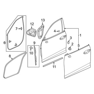 Acura OE - Front Door - Door & Components