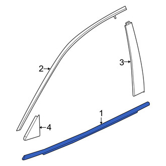 Acura OE - Rear Right Door Belt Molding