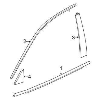 Acura OE - Front Door - Exterior Trim