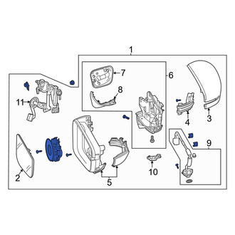 Acura OE - Front Left Door Mirror